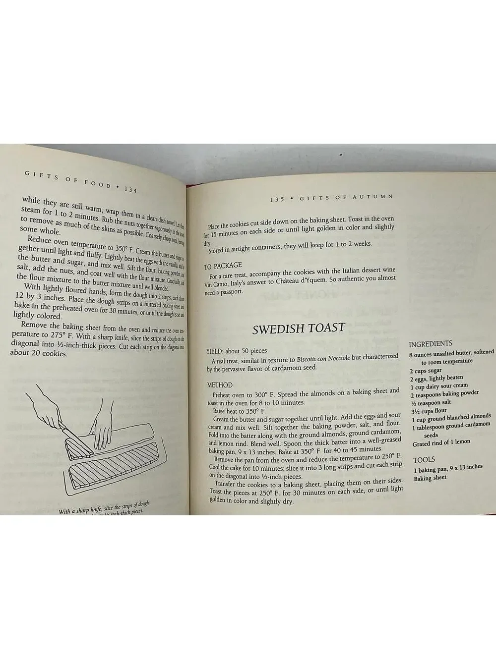 Vintage Cookbook: The Gift of Food by Susan Costner, 1984 Hardcover